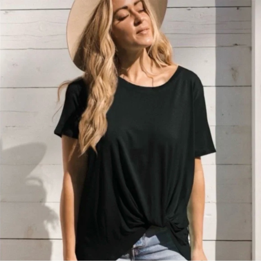 Jackson Rowe Black Short Sleeve Knotty Tee